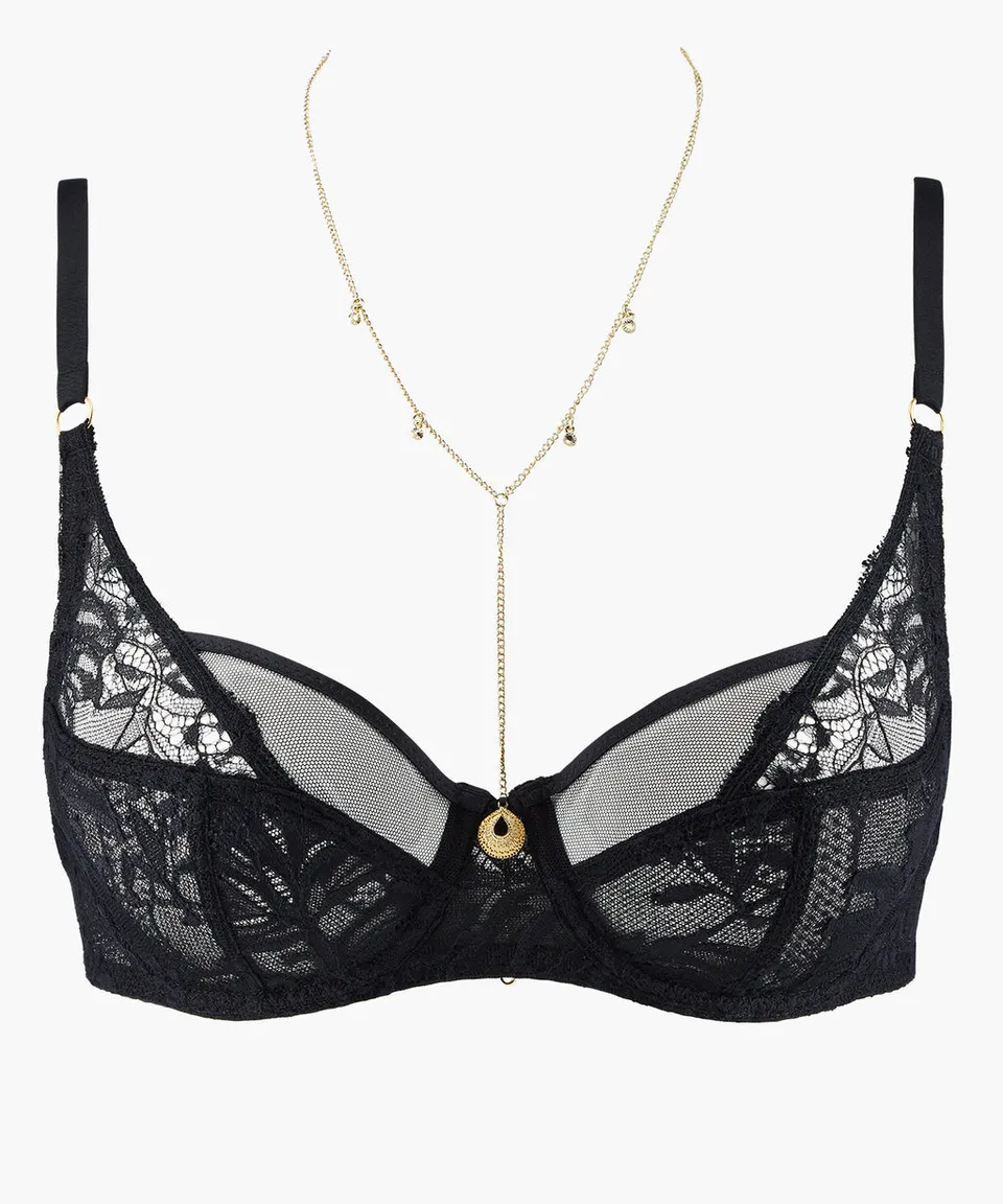 aubade-gold-pleasure-soutien-gorge-confort-3-4-noir-black-light image 1