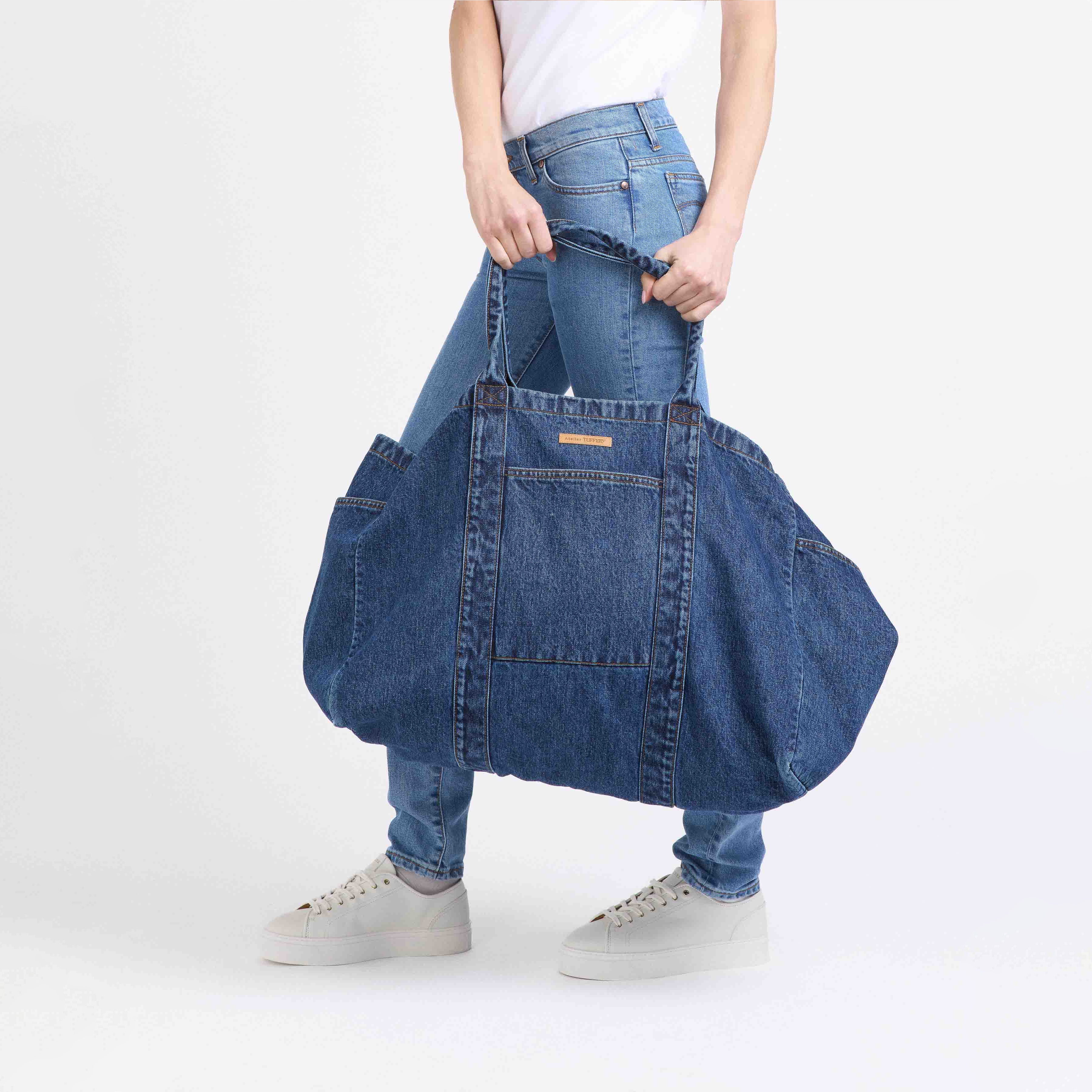 atelier-tuffery-sac-de-transport-xl-en-jean-denim image 4