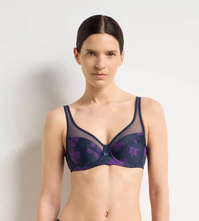 dim-generous-classic-soutien-gorge-embo-tant-armatures-floral-violet image 1