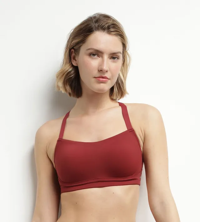 dim-move-soutien-gorge-de-sport-microfibre-bordeaux image 1