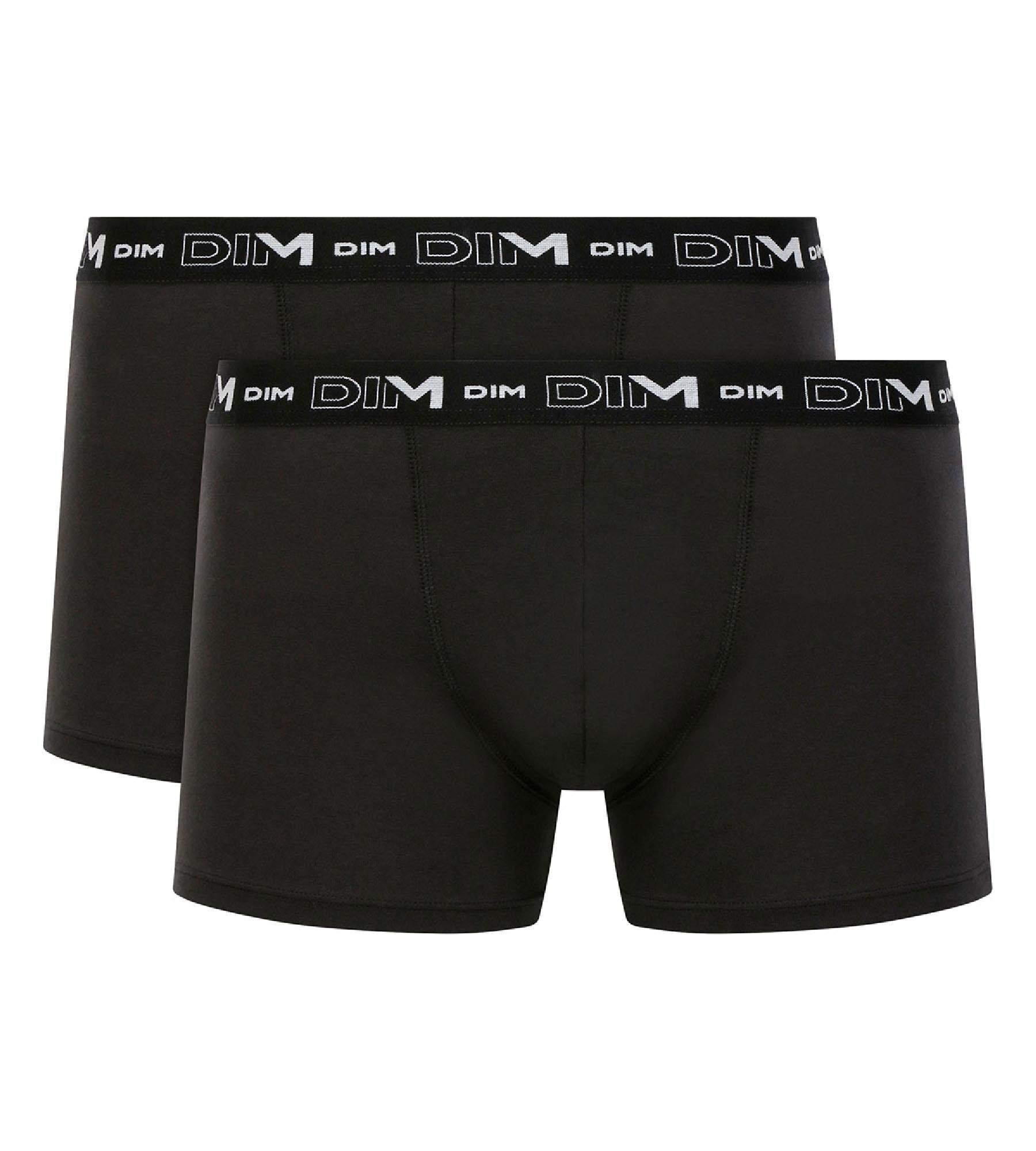dim-lot-de-2-boxers-homme-coton-stretch-noirs-d6596t2 image 3