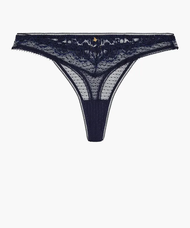 aubade-illusion-fauve-tanga-bleu-cr-puscule image 1