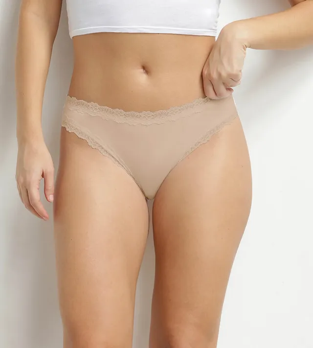 dim-mini-lace-slip-br-silien-invisible-microfibre-et-dentelle-nude image 1