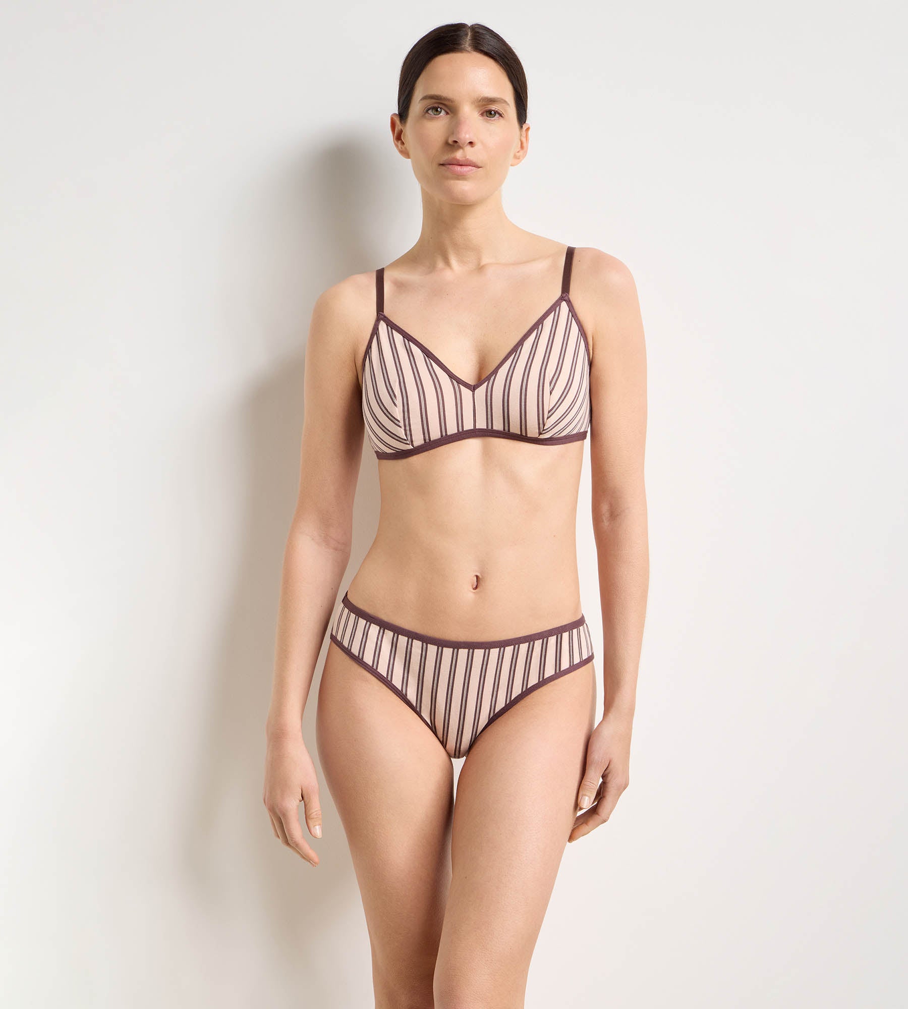 dim-tanga-dim-x-ines-de-la-fressange-coton-brun-rose-rayures image 3