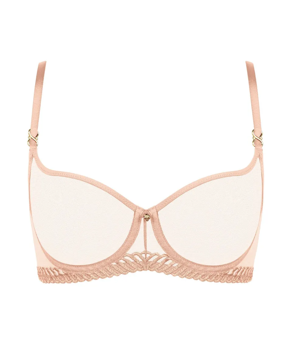aubade-sheer-emotion-soutien-gorge-demi-corbeille-armatures-sand image 1