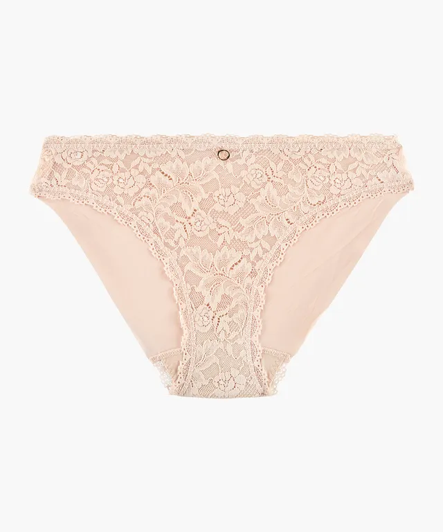 aubade-rosessence-culotte-br-silienne-nude-d-t-dentelle-florale-transparente-tai image 1