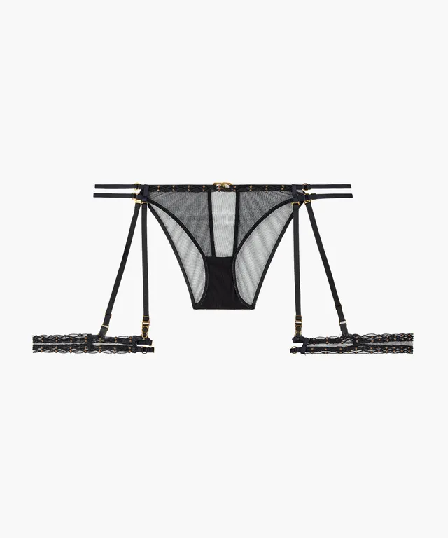 aubade-energy-pleasure-culotte-ouverte-taille-basse-noir image 1