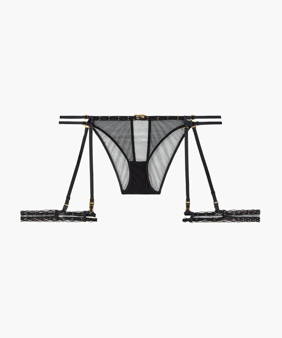 aubade-energy-pleasure-culotte-ouverte-taille-basse-noir image 1
