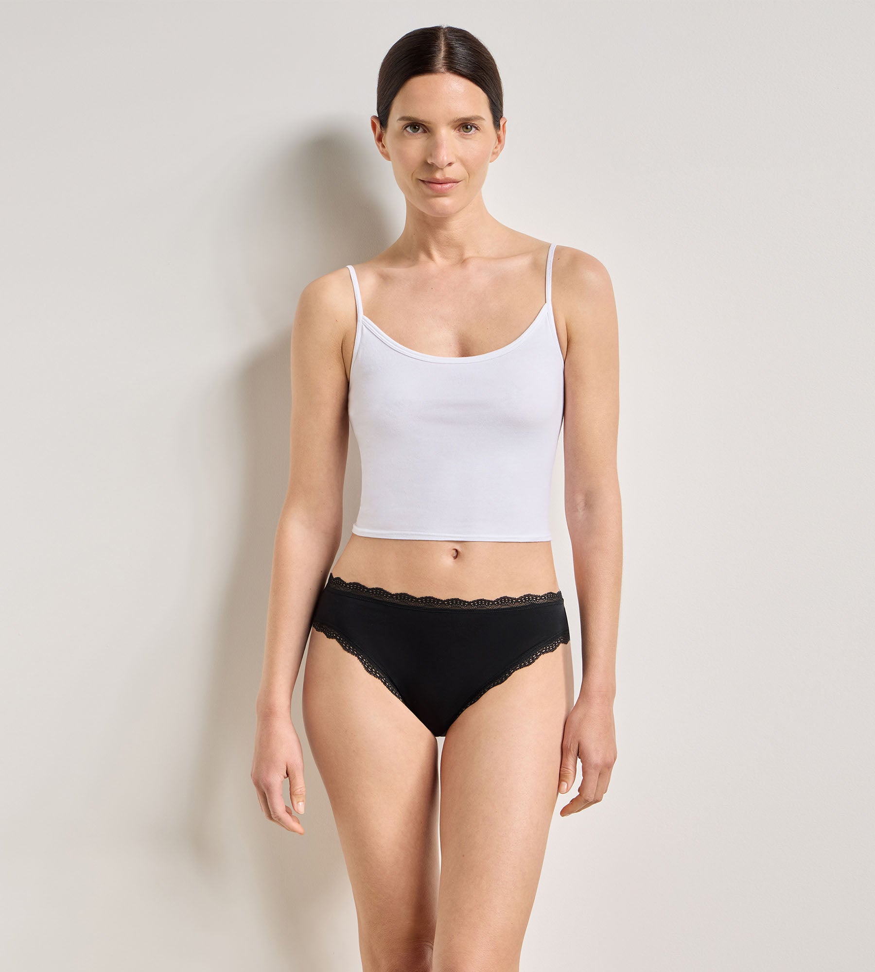 dim-lot-de-2-culottes-femme-daily-coton-dentelle-noir image 3