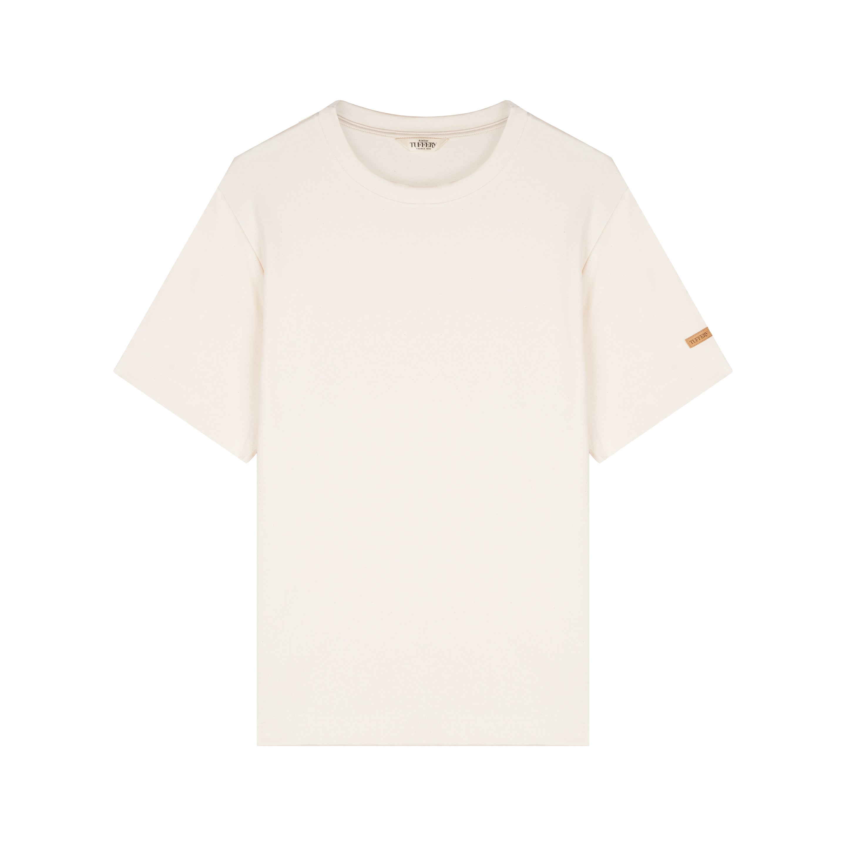 atelier-tuffery-t-shirt-homme-100-coton-bio-cru-coupe-droite image 1