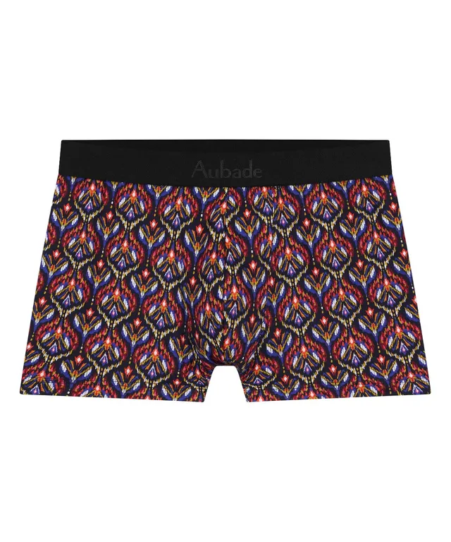 aubade-homme-boxer-ikats-coton-modal-extensible-motif-g-om-trique-color-coupe-se image 1