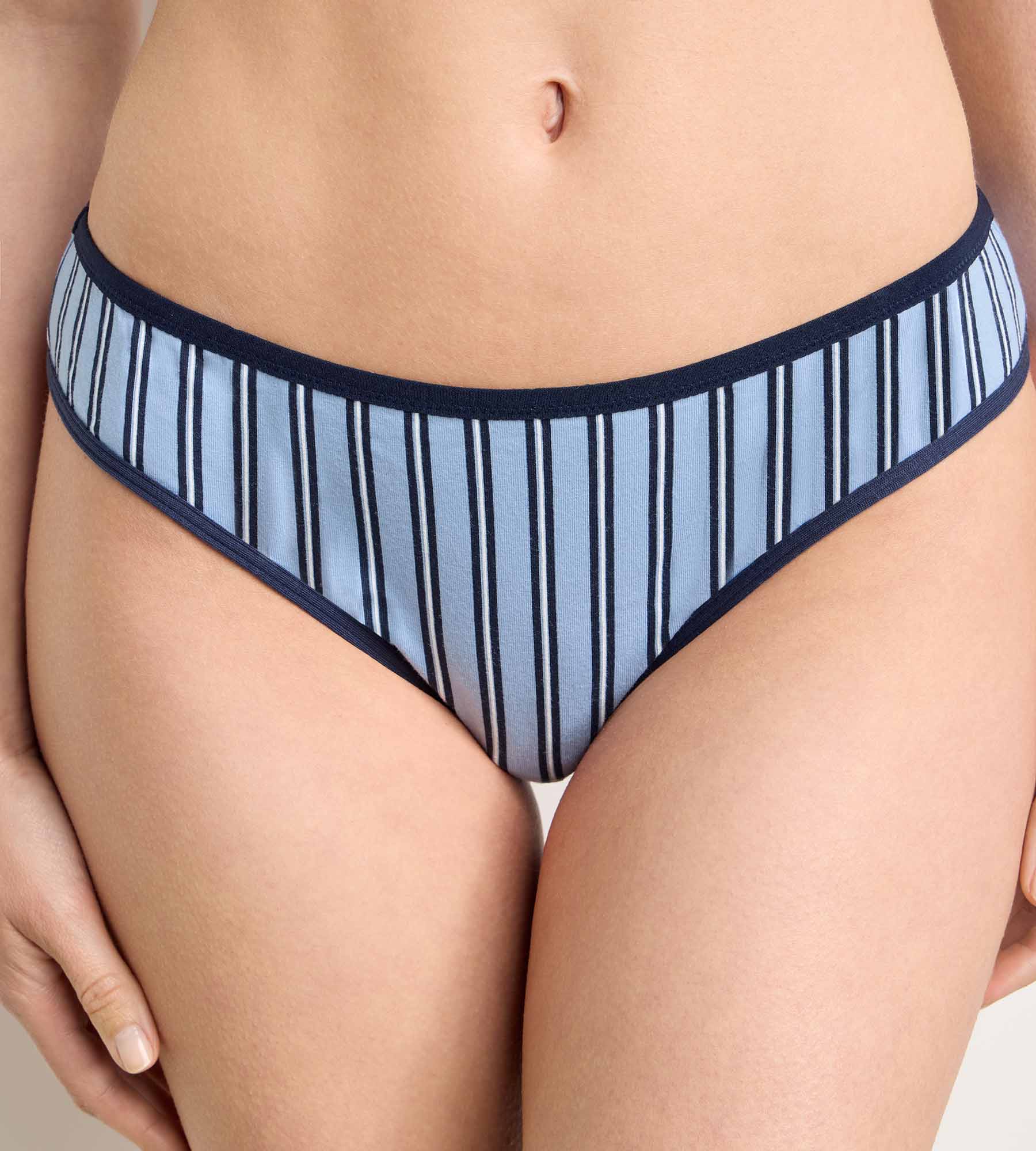 dim-x-ines-de-la-fressange-tanga-imprim-bleu-coton-femme image 6
