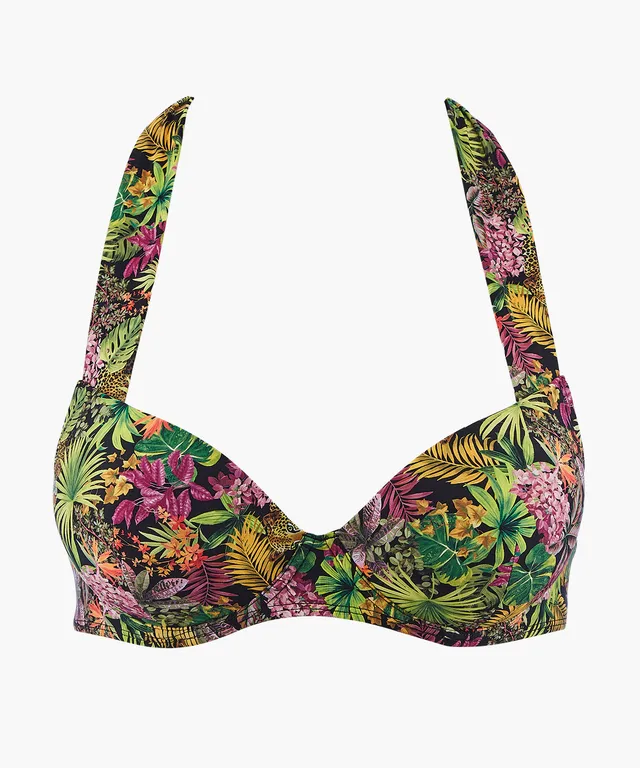 aubade-exotic-fever-haut-de-maillot-de-bain-push-up-coques-deep-forest image 1
