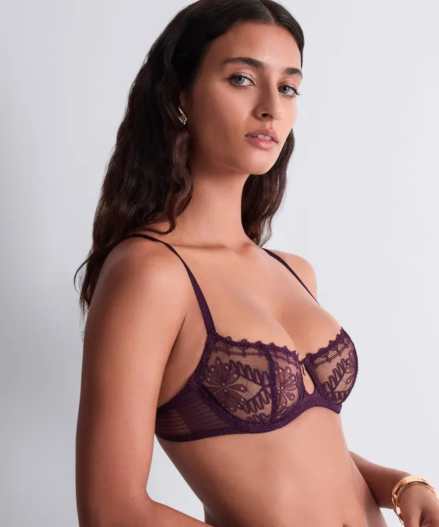 aubade-mystery-of-love-soutien-gorge-corbeille-avec-armatures-prune image 1