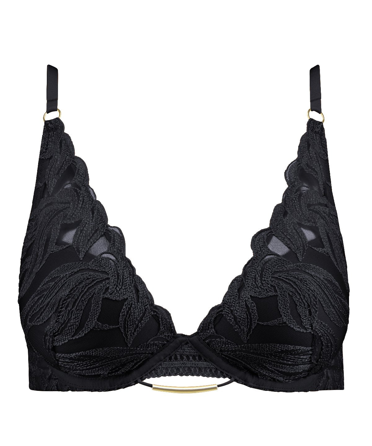 aubade-into-the-groove-soutien-gorge-plunge-foulard-noir image 1