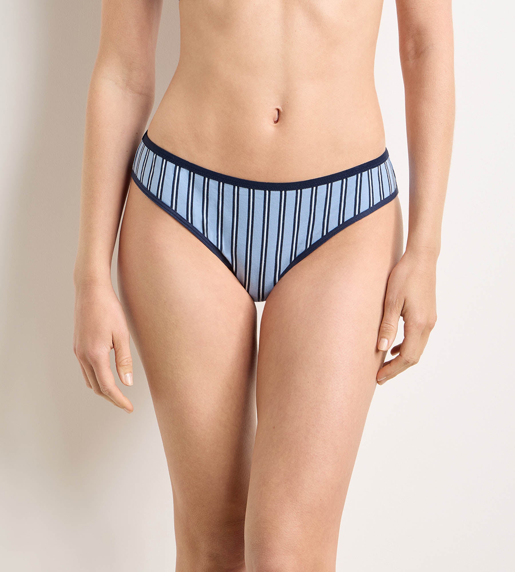 dim-x-ines-de-la-fressange-tanga-imprim-bleu-coton-femme image 1