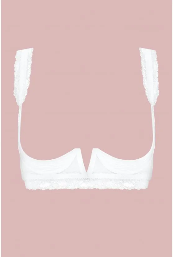 cadolle-soutien-gorge-sein-nu-satin-et-dentelle-ivoire image 1