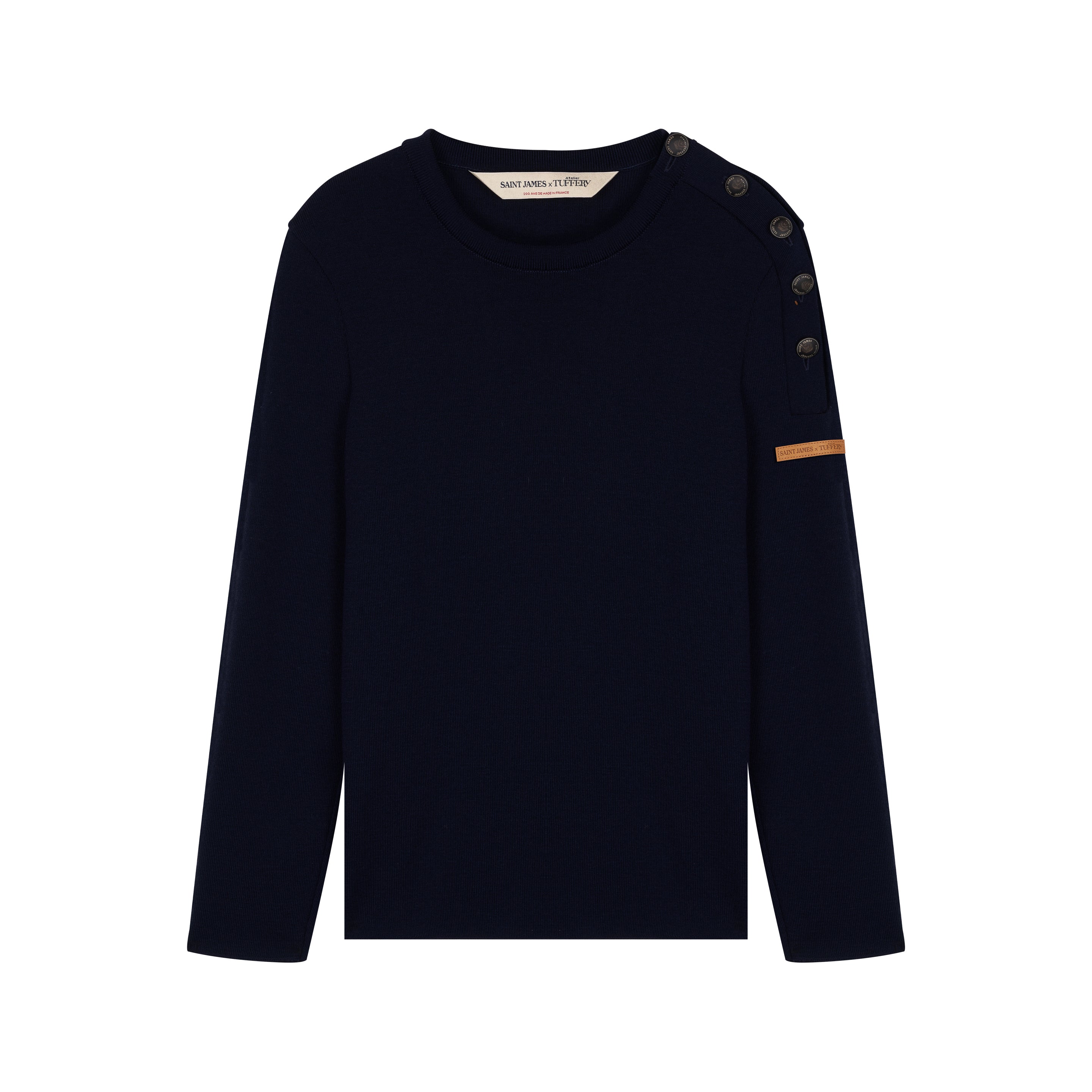saint-james-x-atelier-tuffery-pull-femme-laine-marine-transmission image 1