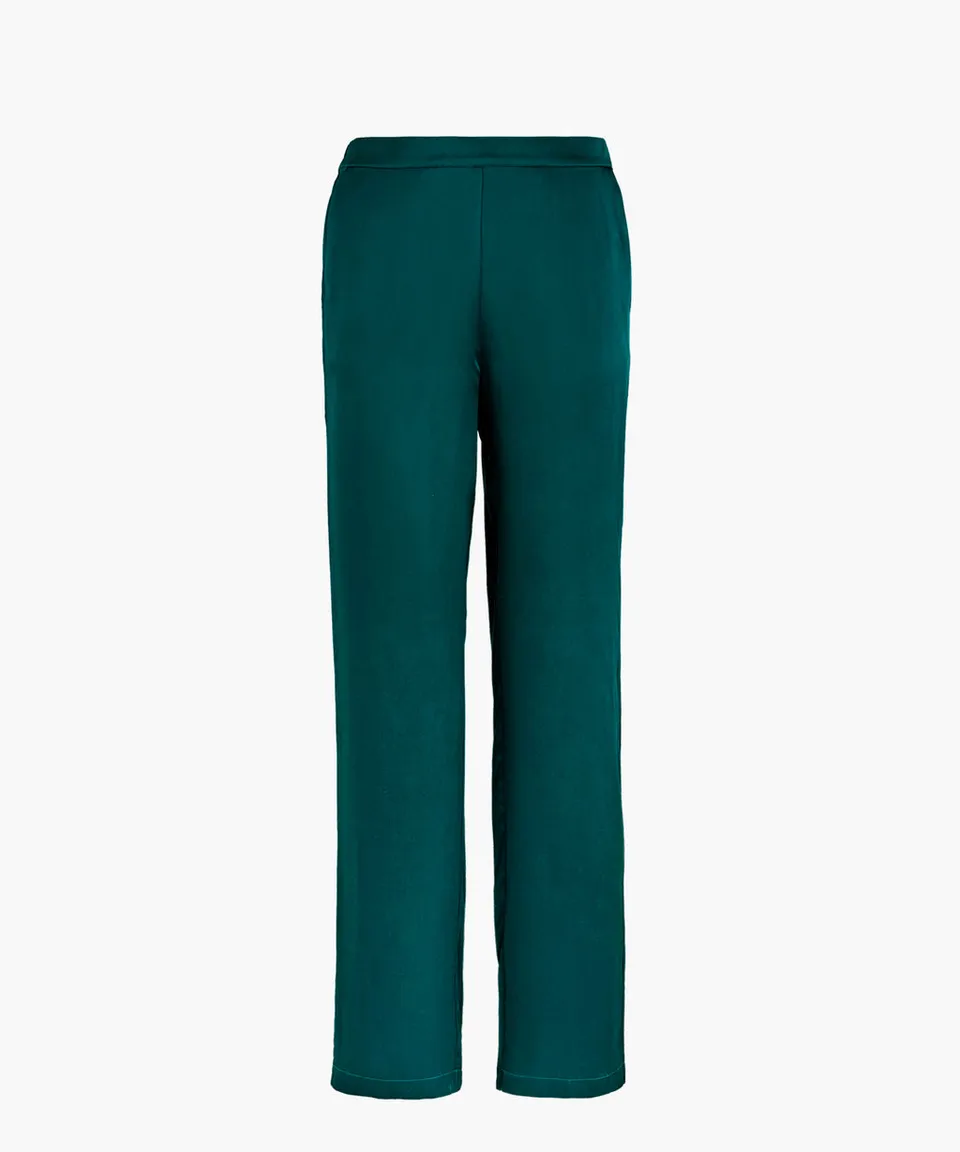 aubade-toi-mon-amour-pantalon-pyjama-soie-meraude image 1