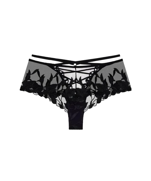 aubade-night-at-paradise-shorty-broderie-obsidian image 1