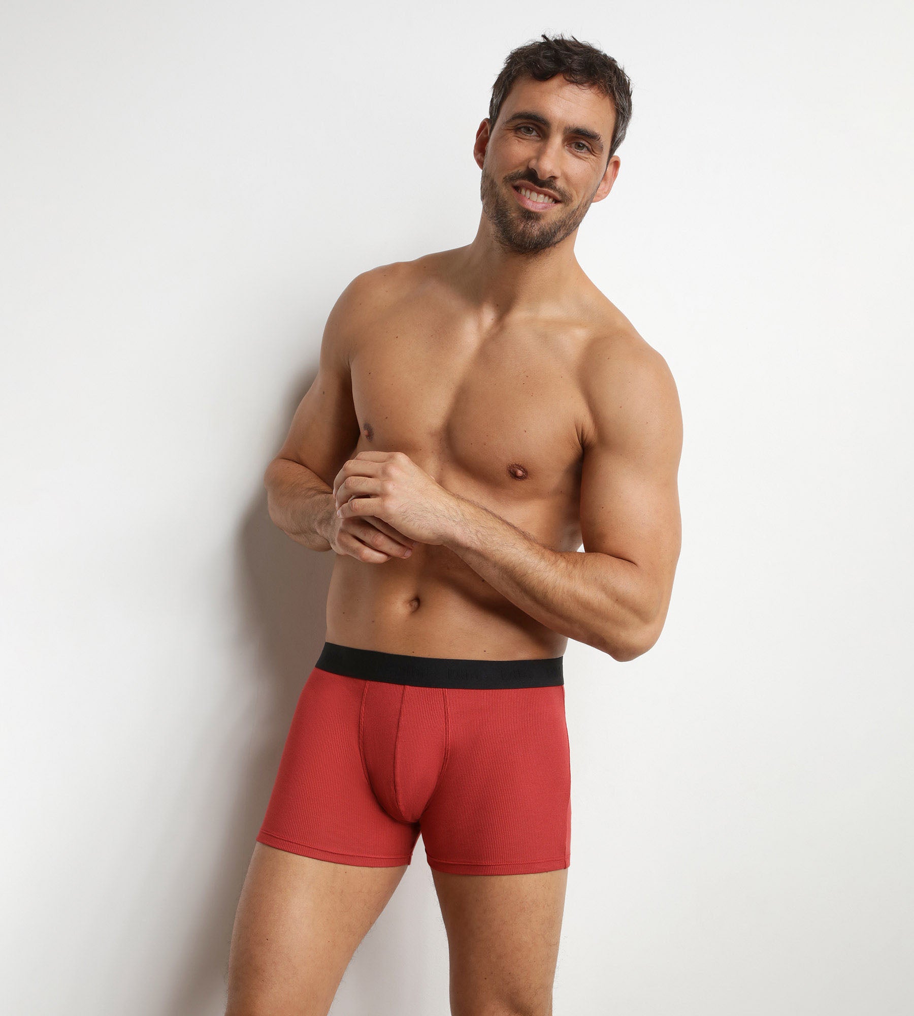 dim-l-gant-boxer-homme-en-coton-modal-c-tel-rouge image 1