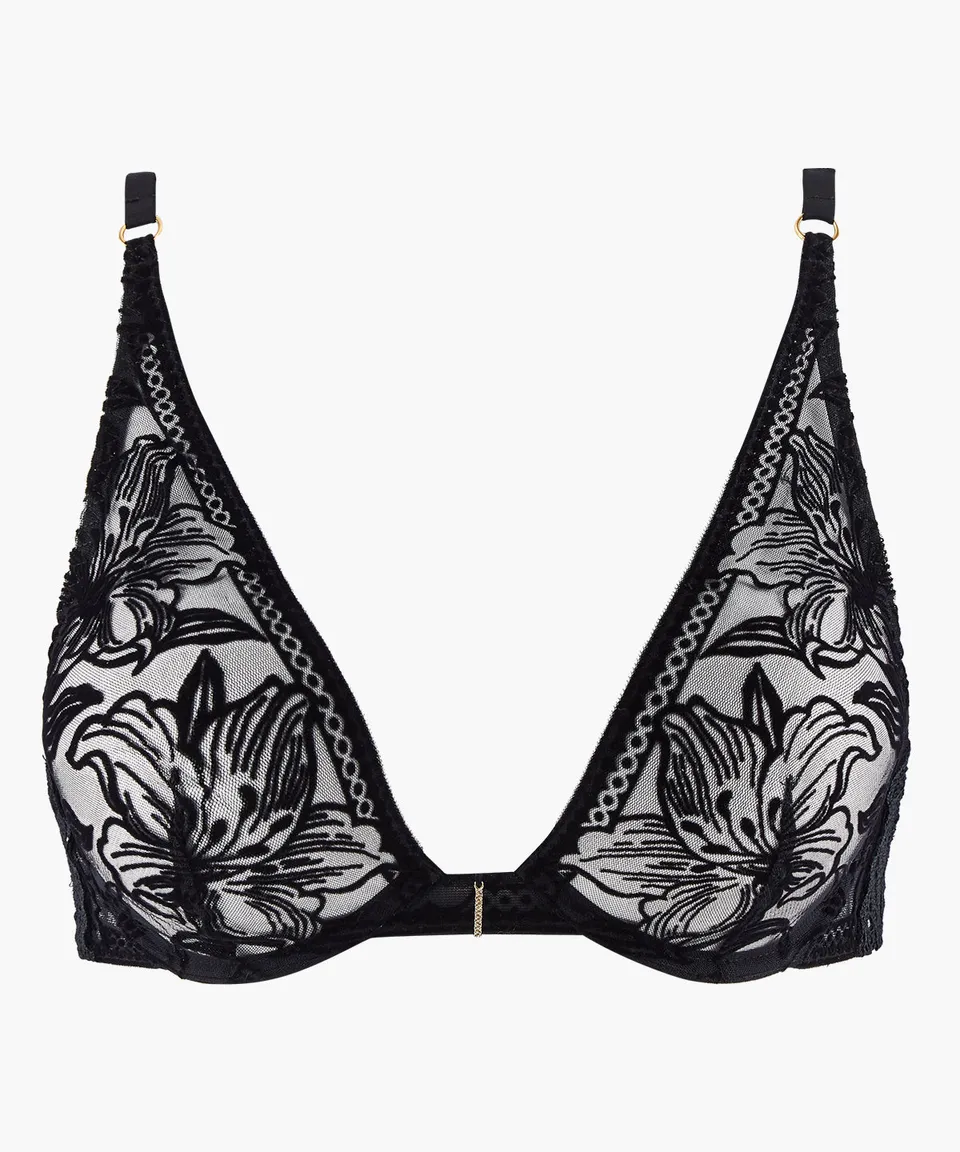 aubade-c-ur-corps-soutien-gorge-triangle-avec-armatures-noir image 1