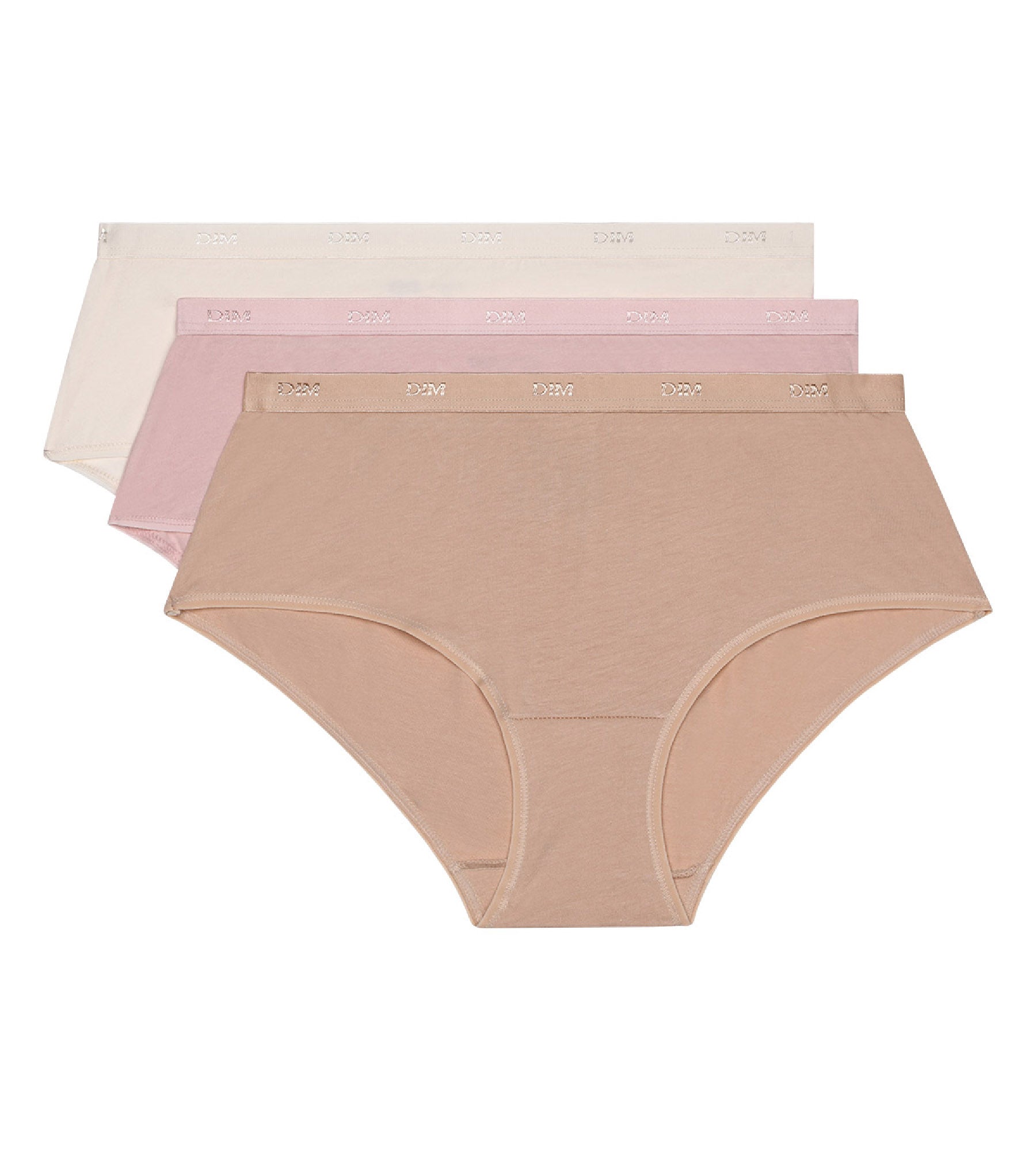 dim-les-pockets-coton-lot-de-3-boxers-femme-peau-rose-nacre image 3