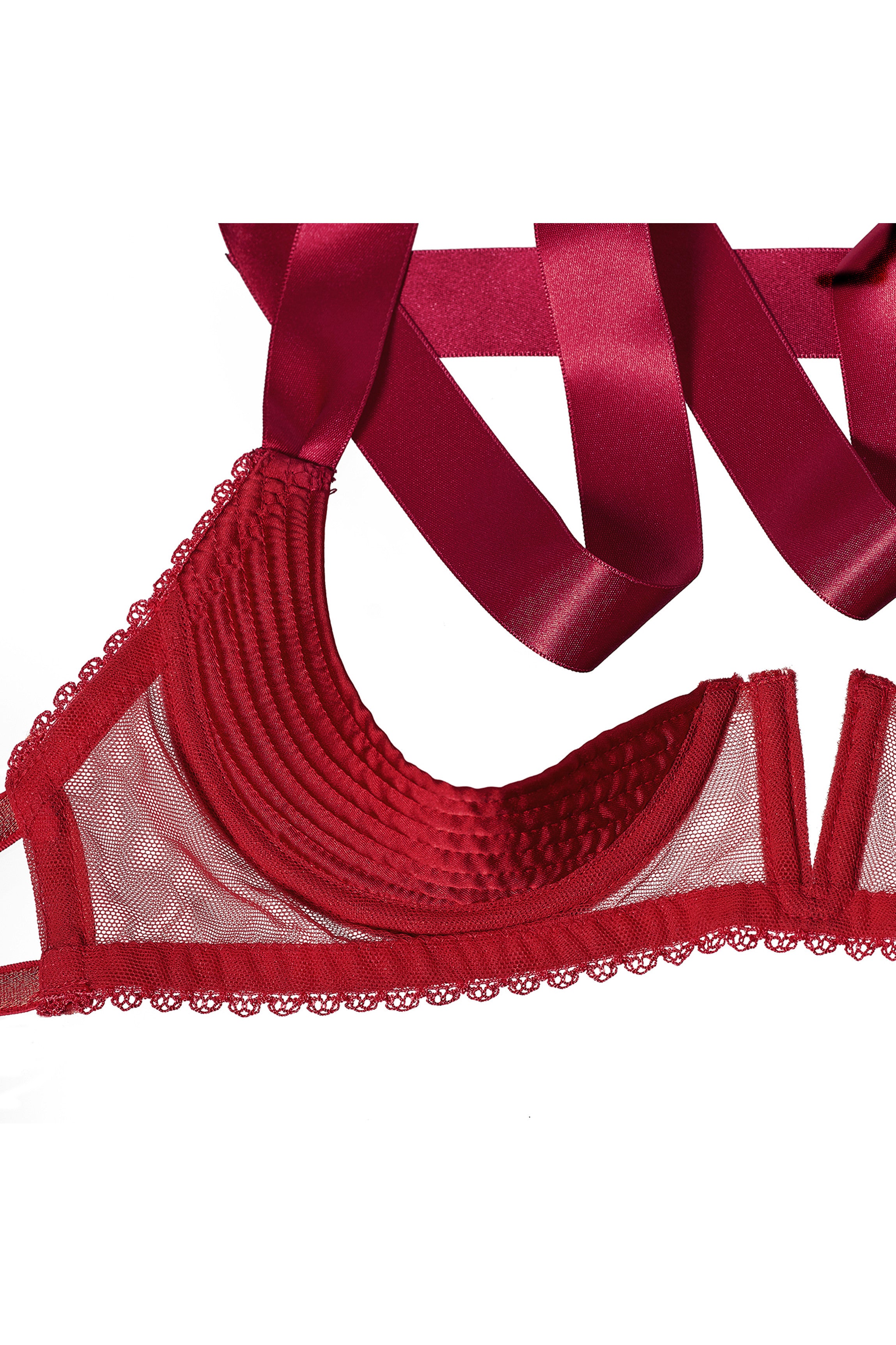 cadolle-soutien-gorge-sein-nu-satin-rouge-nouer image 3