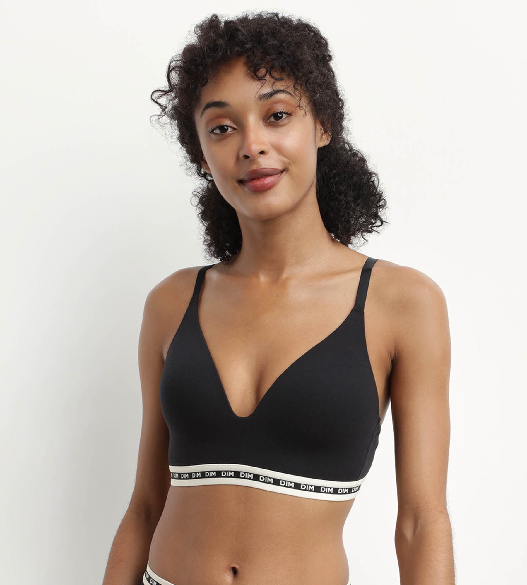 soutien-gorge-triangle-dim-icons-noir-coton-modal-bonnets-moul-s image 1