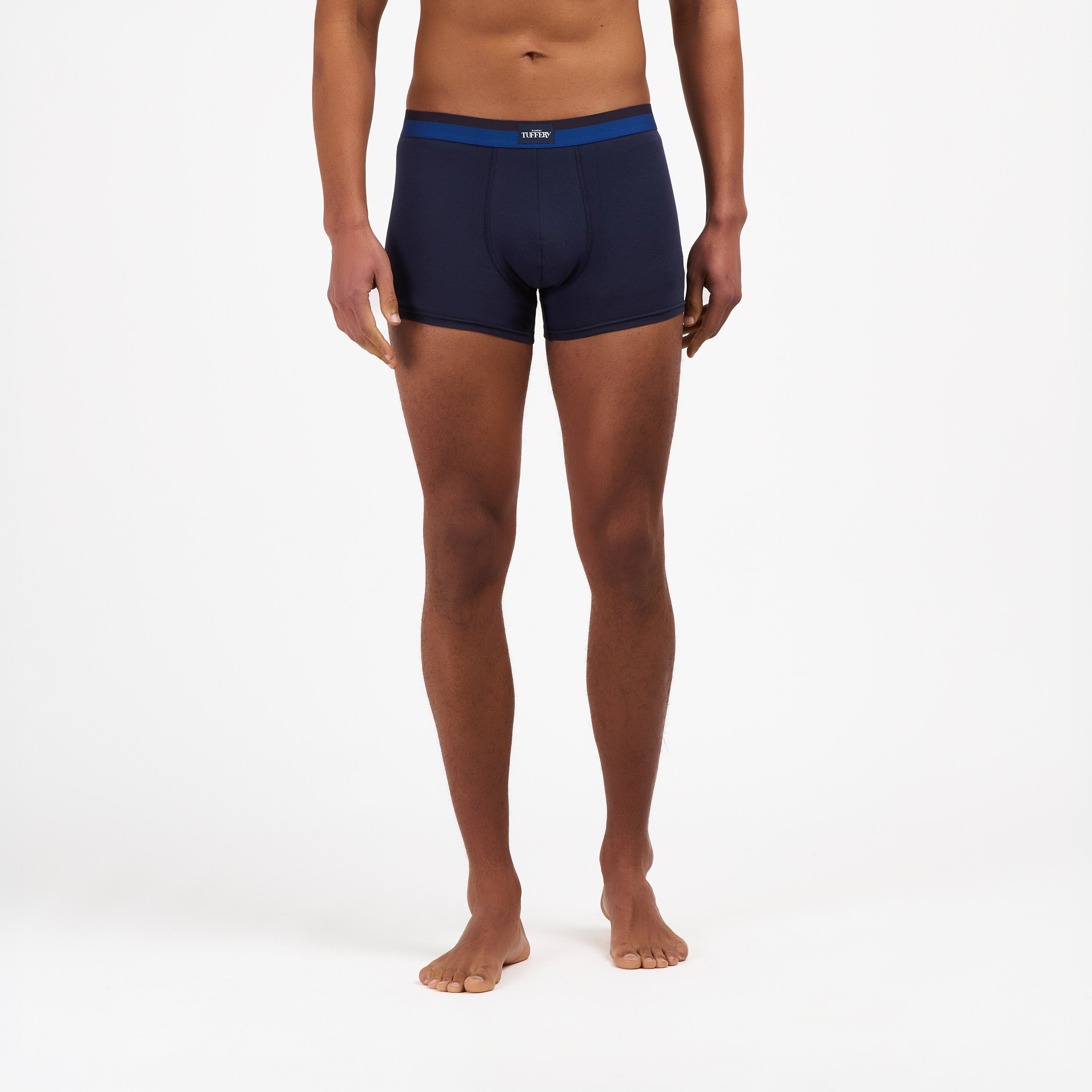 atelier-tuffery-boxer-homme-marine-en-coton-bio image 2