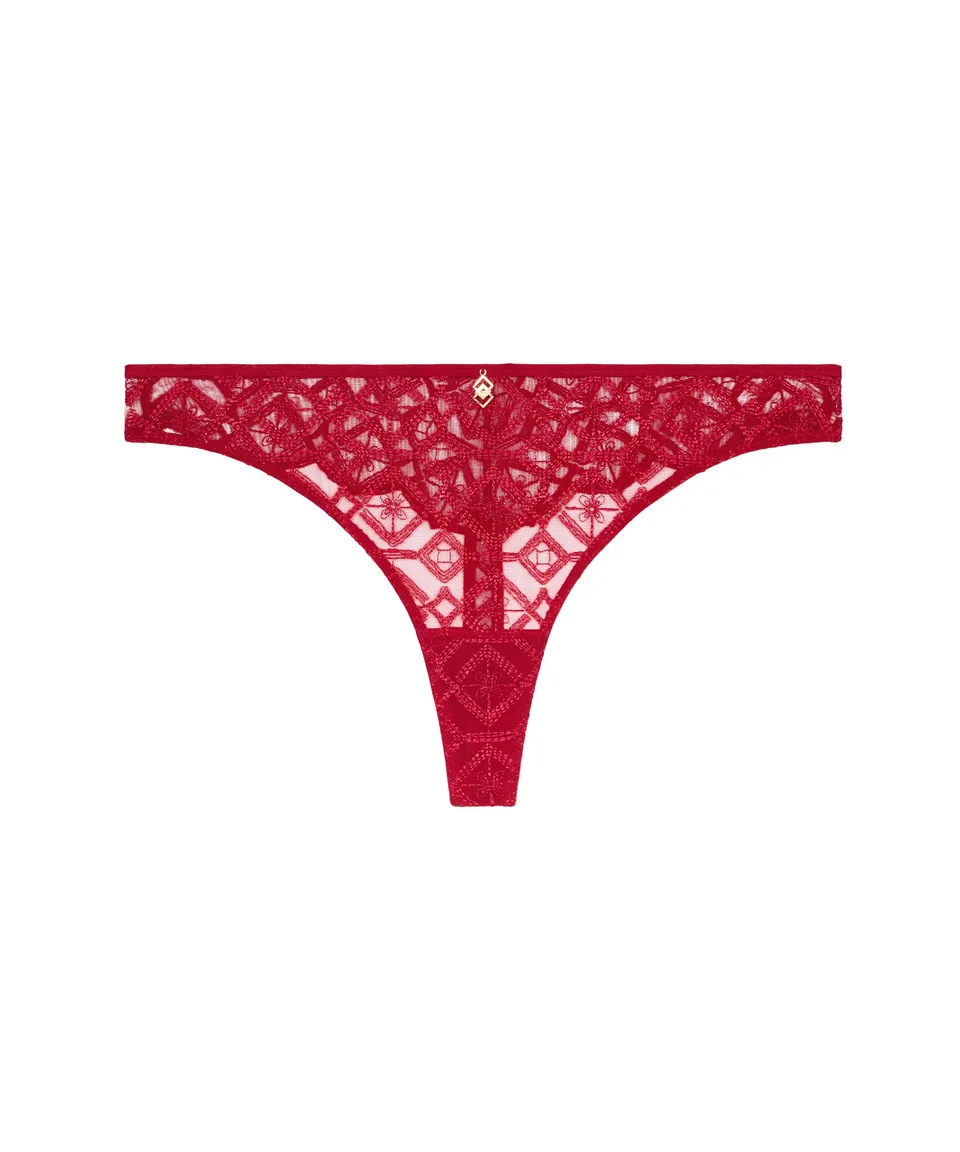 aubade-sense-of-illusion-tanga-red-berry image 1