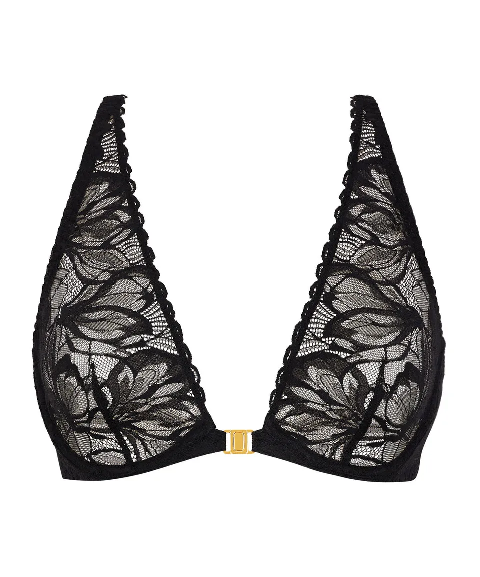 aubade-after-hours-soutien-gorge-plunge-triangle-noir image 1