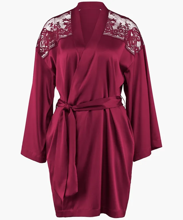 aubade-midnight-whisper-kimono-crimson-red image 1
