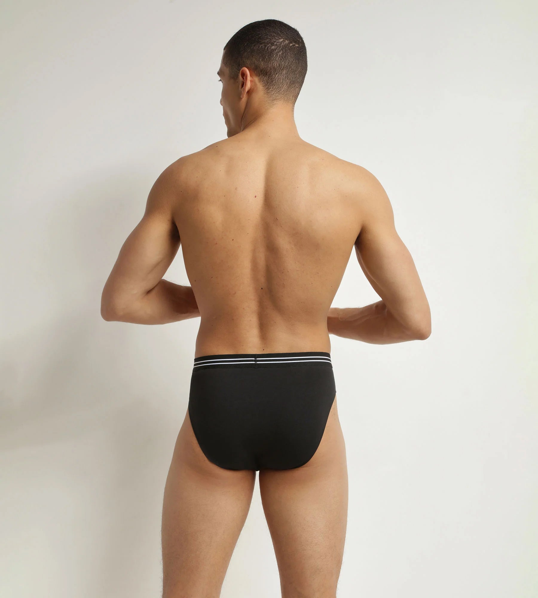 dim-ecodim-lot-de-4-slips-homme-coton-stretch-noir image 2