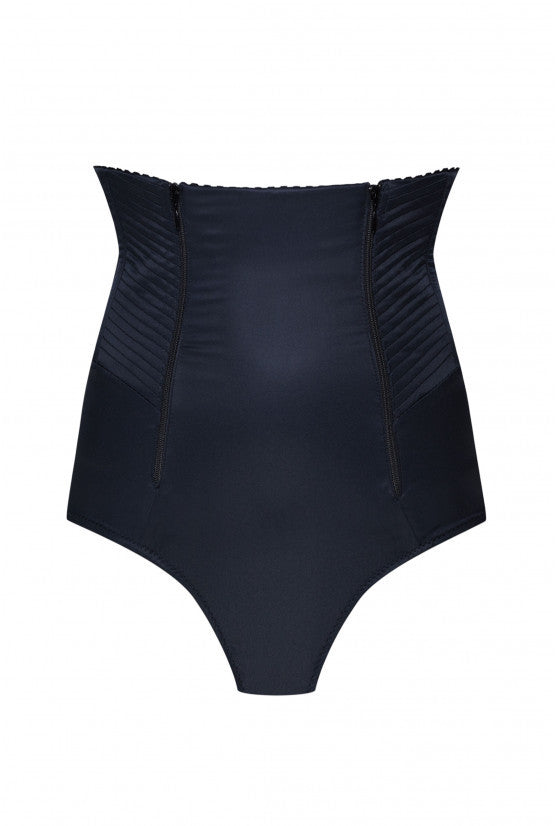 cadolle-rachel-culotte-corset-e-satin-noir-taille-haute image 1