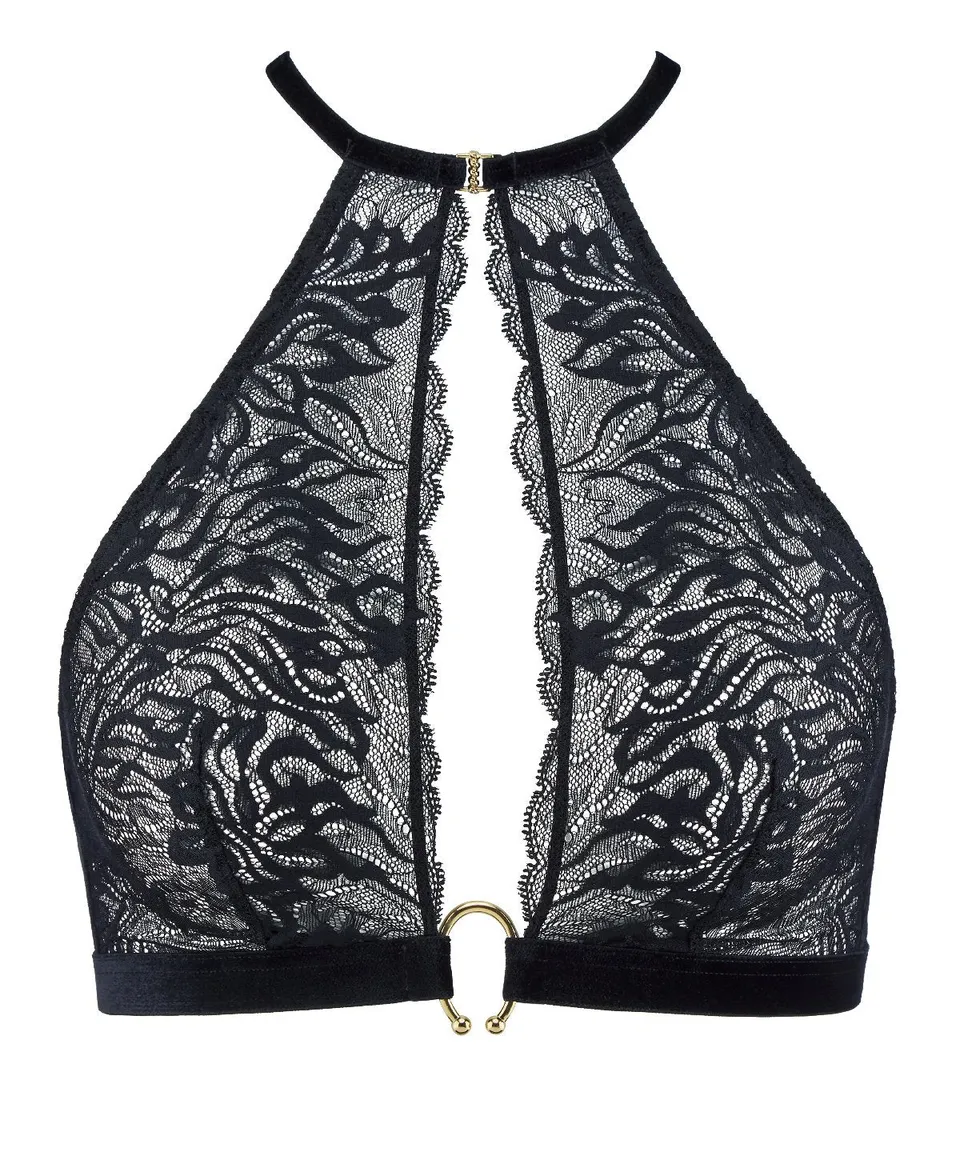 aubade-the-night-before-brassi-re-blackbird-sans-armatures-en-dentelle-et-velour image 1