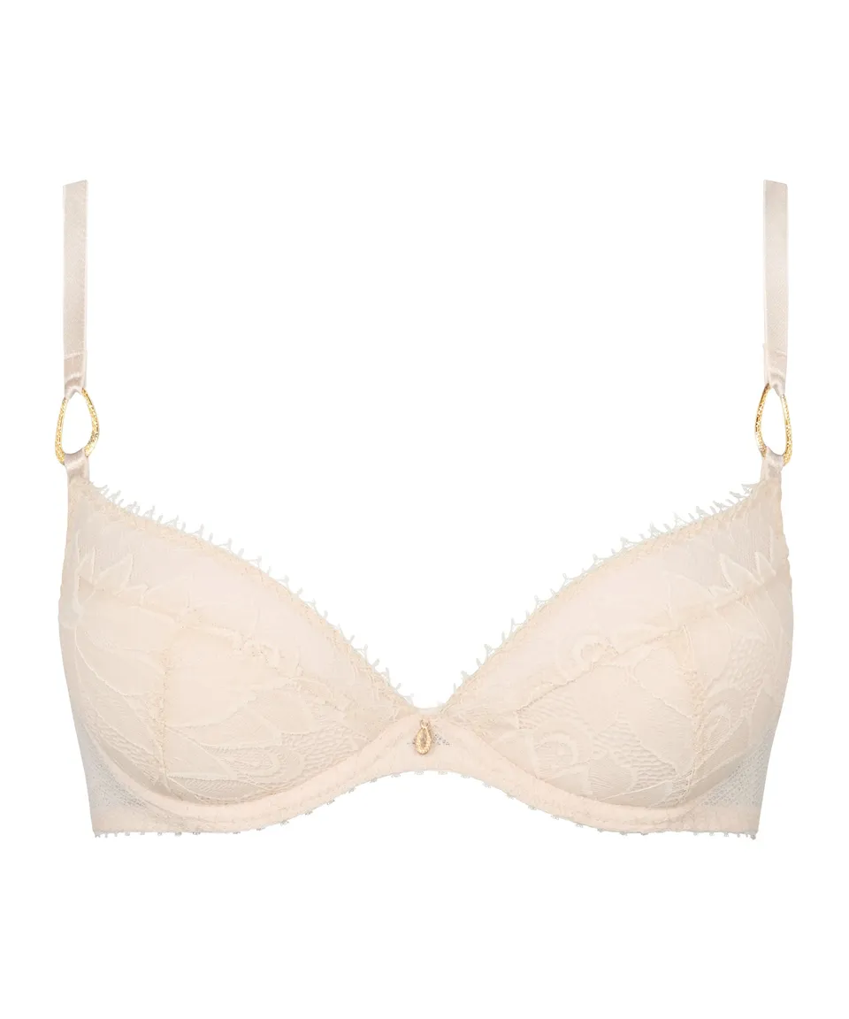 aubade-flawless-love-soutien-gorge-push-up-plunge-light-powder image 1