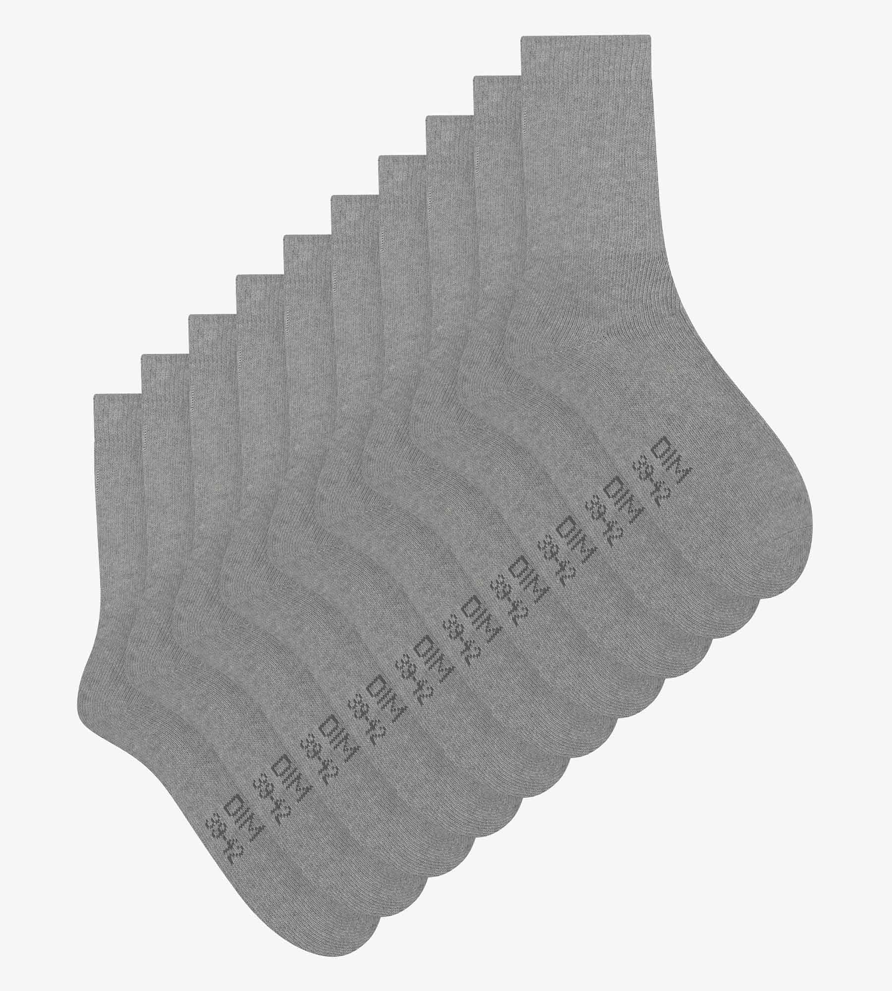 dim-ecodim-sport-lot-5-paires-chaussettes-homme-coton-gris-chin image 2