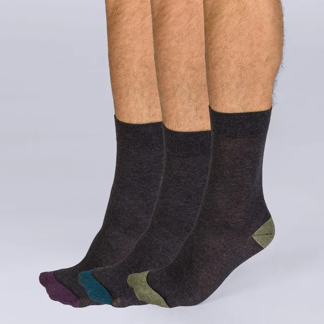 dim-mix-and-match-lot-de-3-mi-chaussettes-homme-coton-style image 1