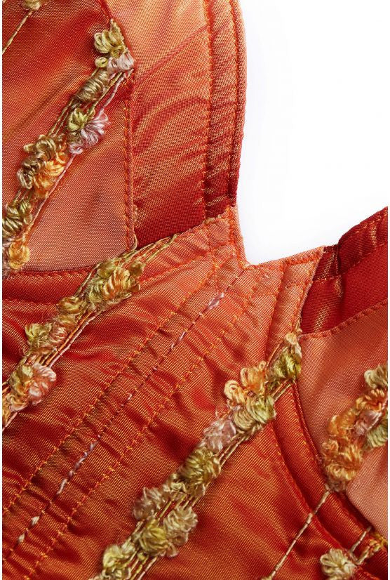 cadolle-astrid-corset-orange-broderie-satin image 3
