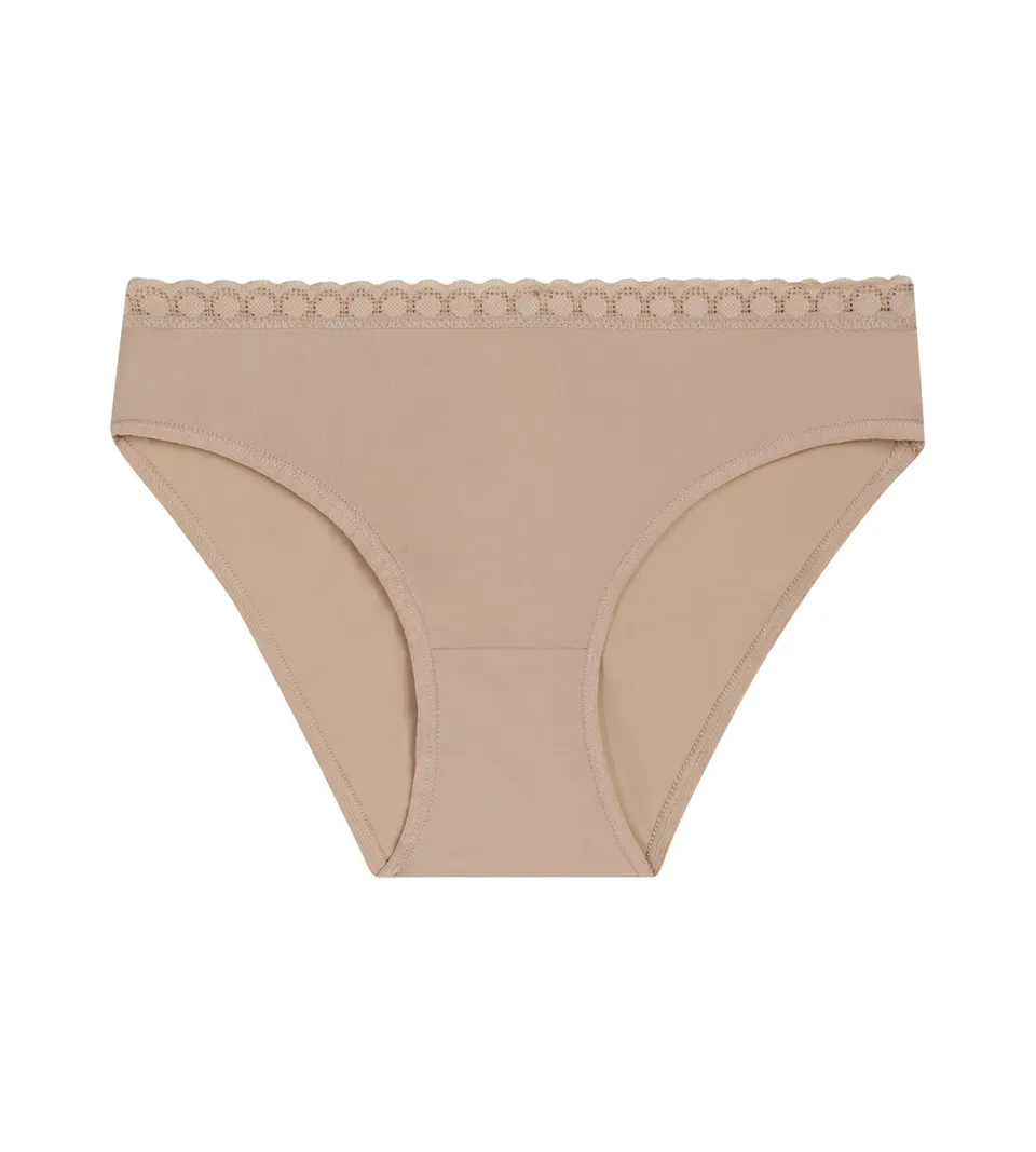 dim-daily-culotte-fille-microfibre-et-dentelle-nude image 1