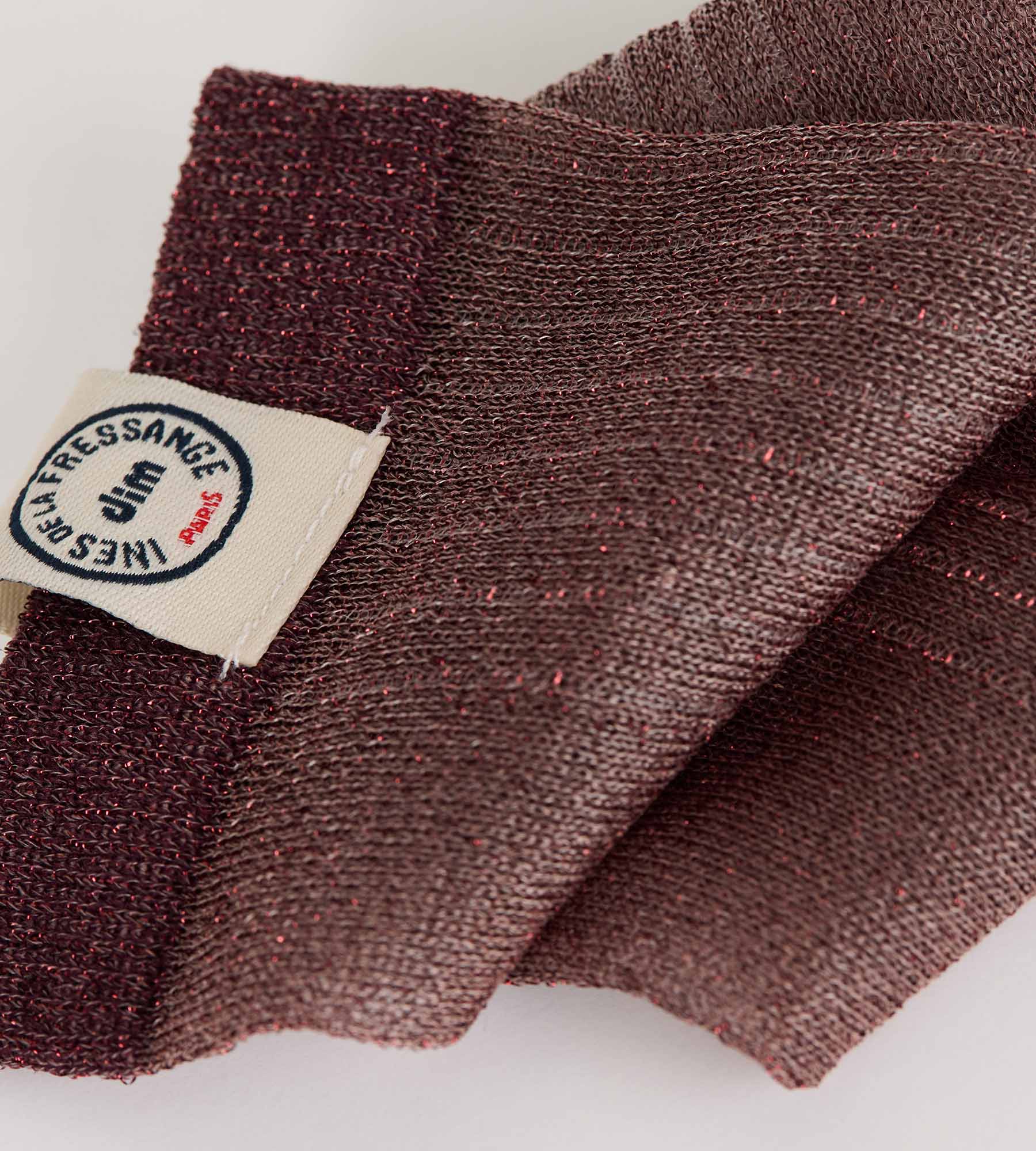 dim-x-ines-de-la-fressange-chaussettes-femme-marron-pr-cieux image 3