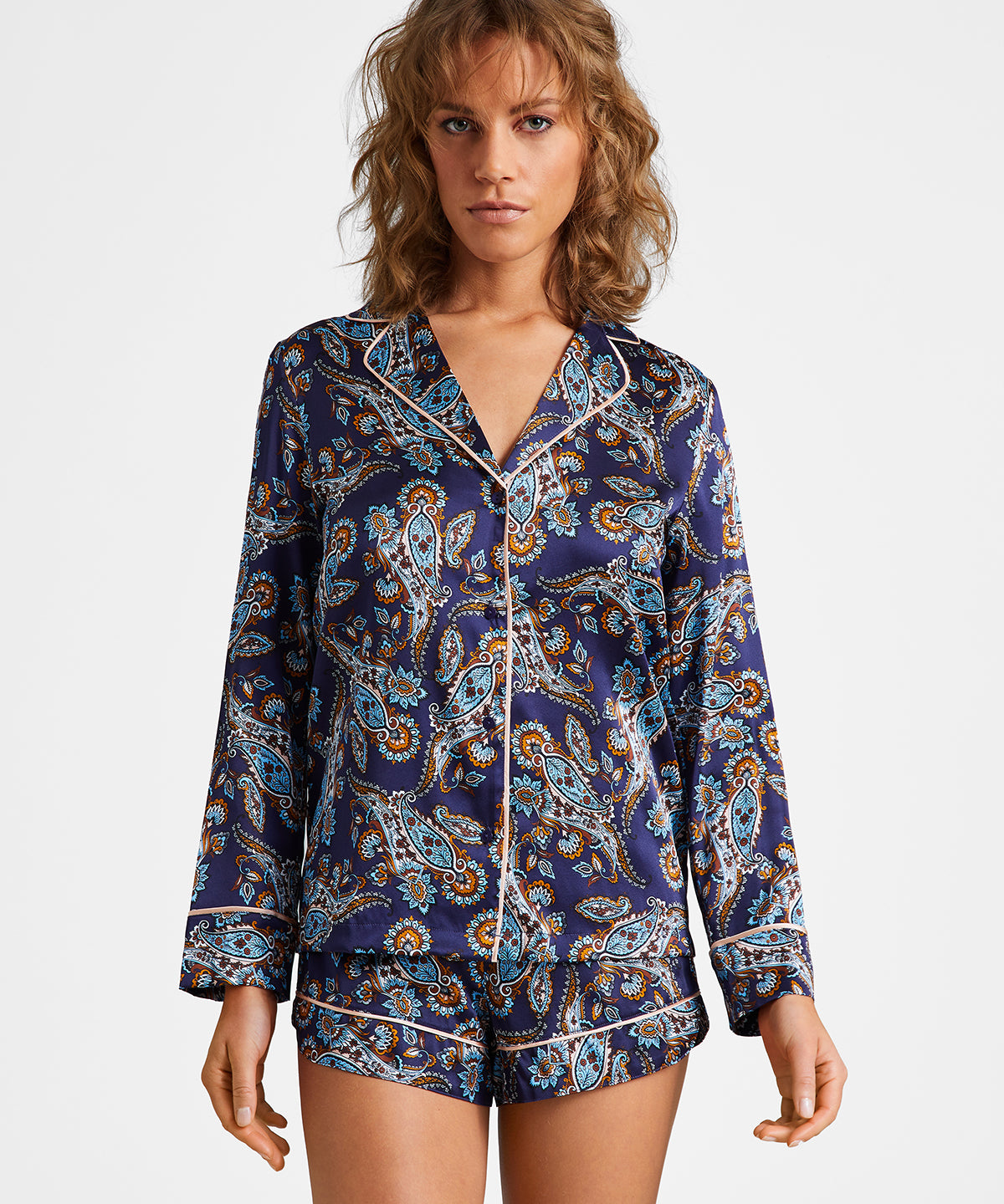 aubade-silk-by-night-shorty-blue-cachemire image 5