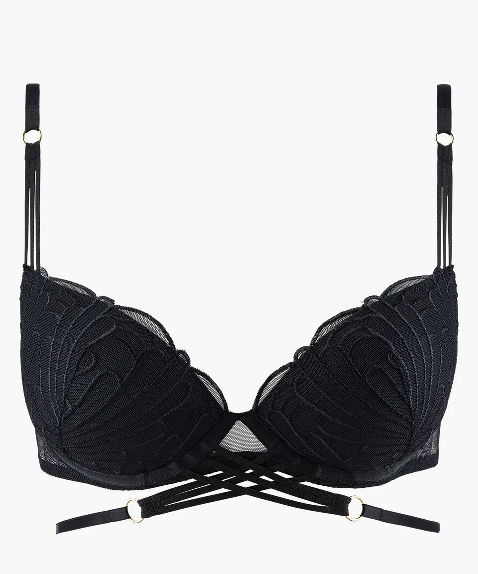 aubade-l-indomptable-soutien-gorge-push-up-coques-afterdark-noir image 1