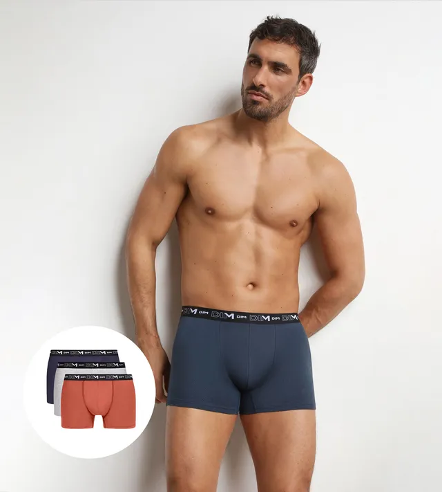 dim-d6596t3-lot-de-3-boxers-homme-coton-stretch-hexagone image 1