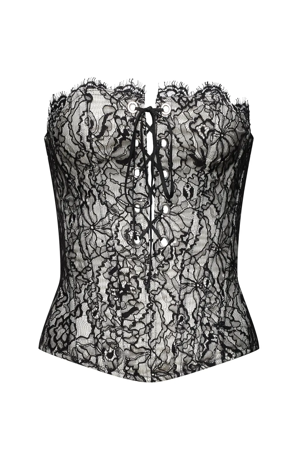 cadolle-miko-corset-dentelle-noir-blanc image 1
