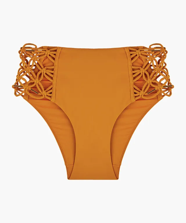 aubade-gipsy-muse-bas-de-maillot-de-bain-taille-haute-saffron image 1