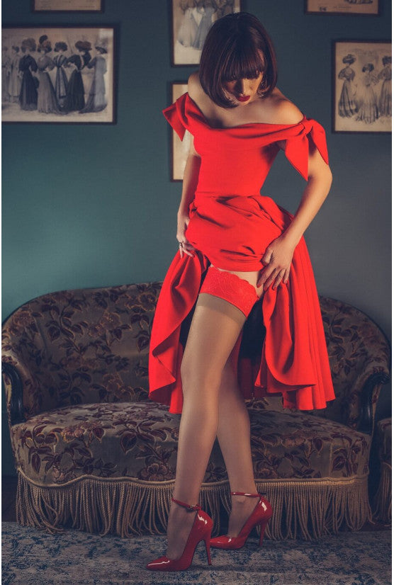 cadolle-divine-bas-cervin-chair-dentelle-rouge image 1