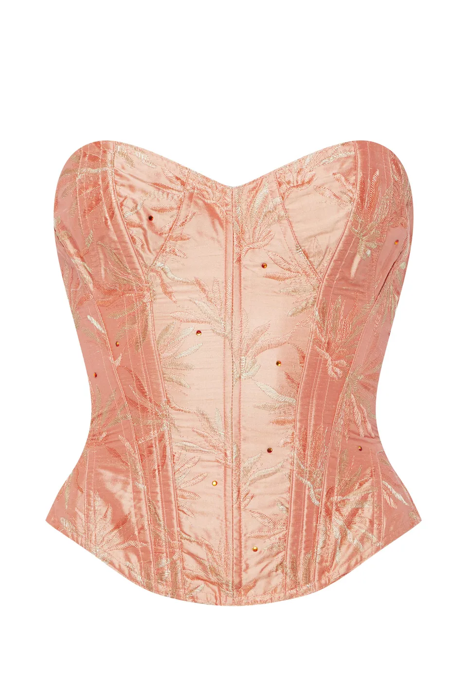cadolle-corset-soie-orange-victoria image 1