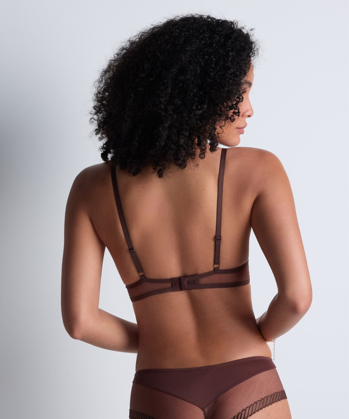 aubade-sheer-emotion-shorty-sepia image 4